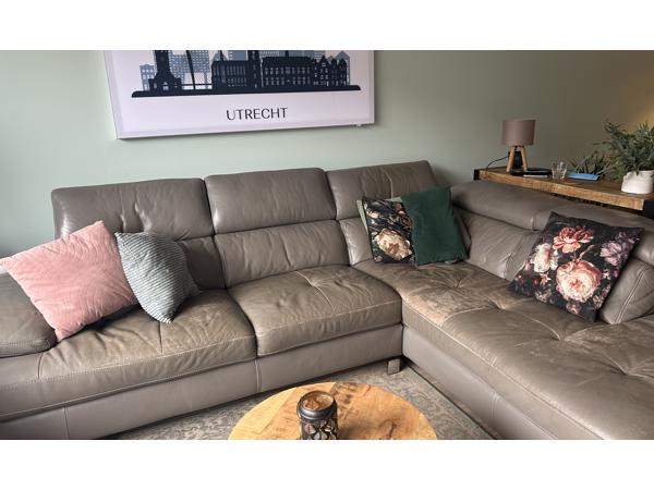 Lederen loungebank