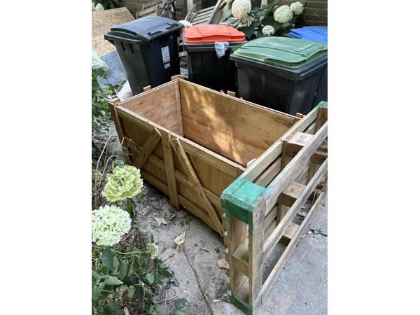 Houten kist 2 stuks