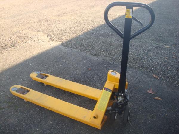 Palletwagen Pompwagen weegschaal 2500kg 115cm Dubbel Voorwie