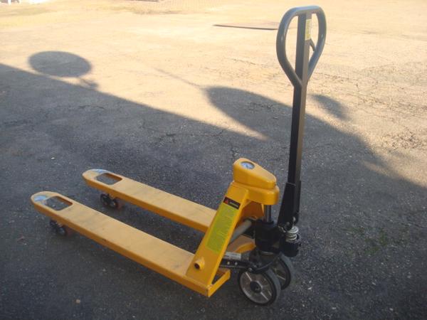 Palletwagen Pompwagen weegschaal 2500kg 115cm Dubbel Voorwie