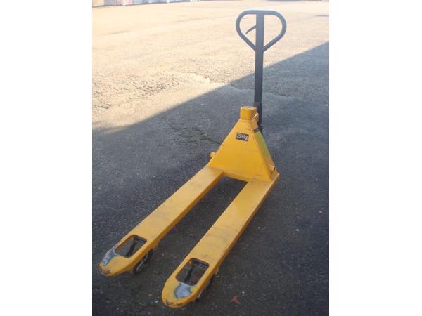 Palletwagen Pompwagen weegschaal 2500kg 115cm Dubbel Voorwie