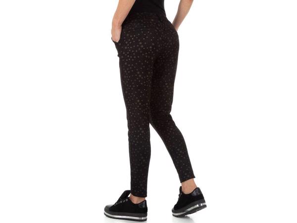 Drole de Copine stretchy zachte sterren broek zwart S/36