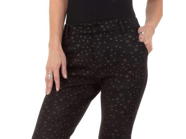 Drole de Copine stretchy zachte sterren broek zwart S/36