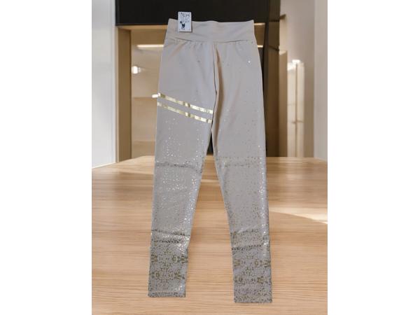 Holala stretchy legging creme goud glitter S/M