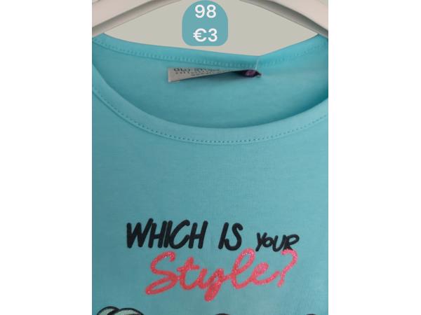 Glo-Story t-shirt flamingo's turquoise 98