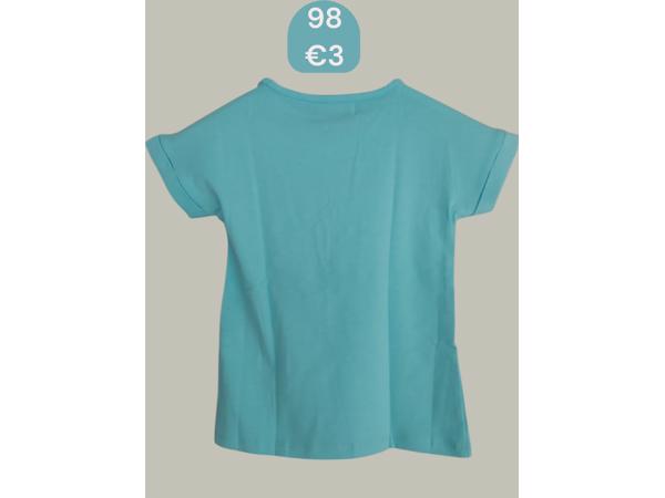 Glo-Story t-shirt flamingo's turquoise 98