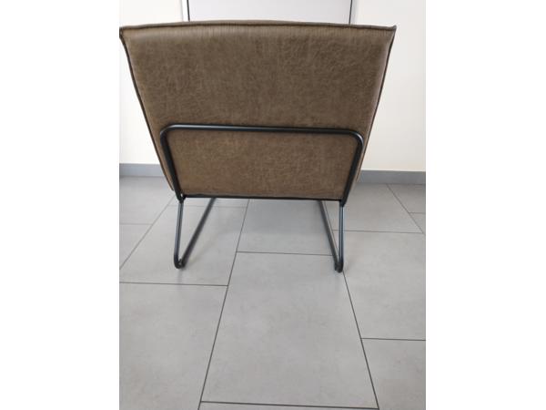 Zetel modern lederlook groen NIEUW