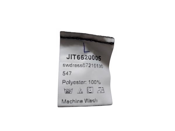 Zomerjurk bloemen zwart roze L