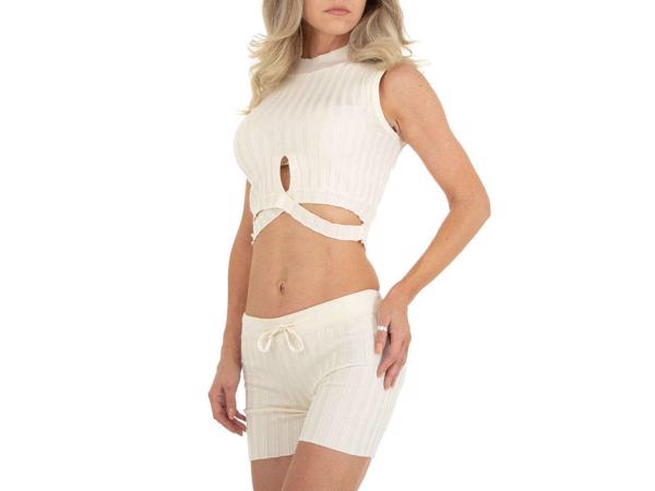 Emma&Ashley 2 delige zomer set creme M/L