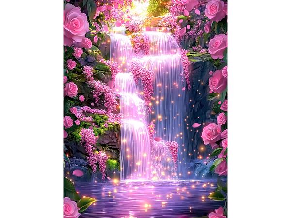 nr 50 Diamond Painting watervallen 50x40cm (vierkant)