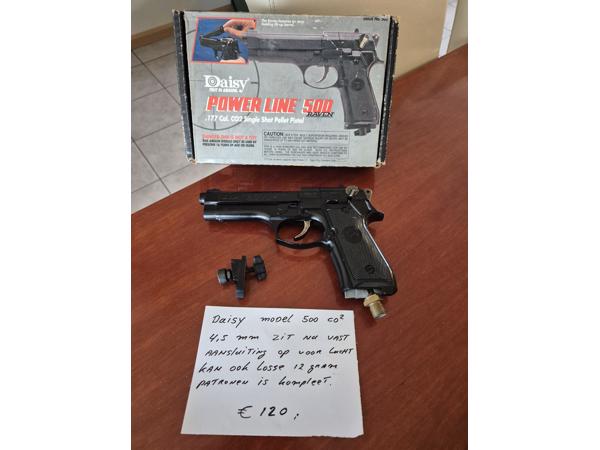 Verschillende pistolen 4,5 en 5,5 mm
