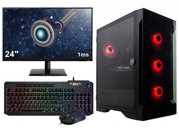 AMD Ryzen 5 RGB 6-Core Budget Game PC SET COMPLEET