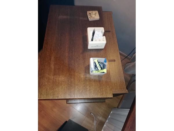 Donker eiken tv meubel mat draai plateau