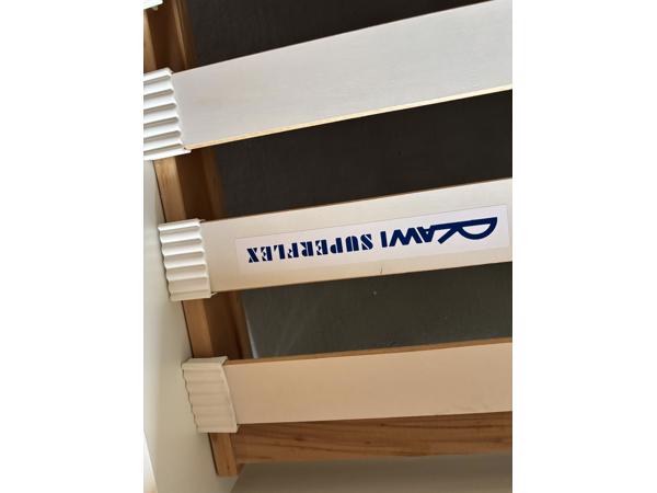 2x1 persoons bed met lattenbodem,wit
