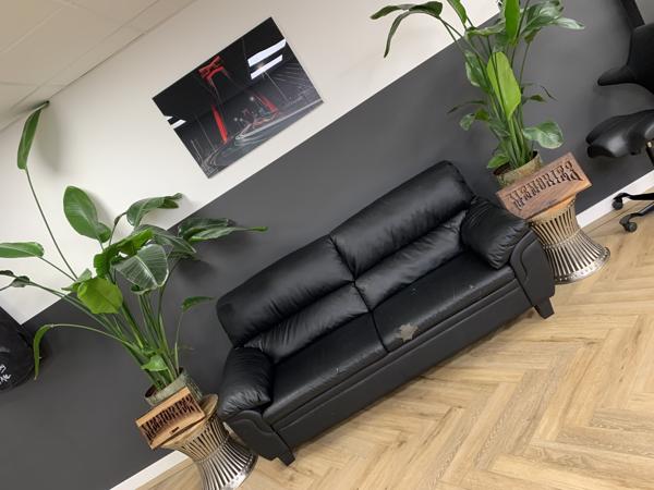 Kunstleer bank stel 2-en 3 zitter