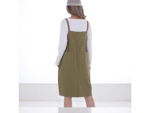 Cashual jurk khaki groen one size