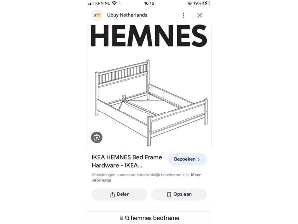 Bedframe Hemnes 140 bij 200