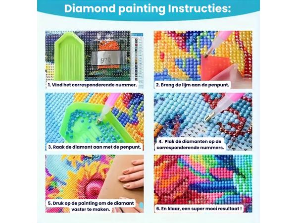 nr 12 Diamond Painting zee schelpen 50x40cm (vierkant)