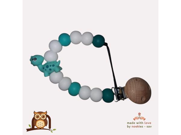 noekies speenkoord turquoise groen wit nr 31