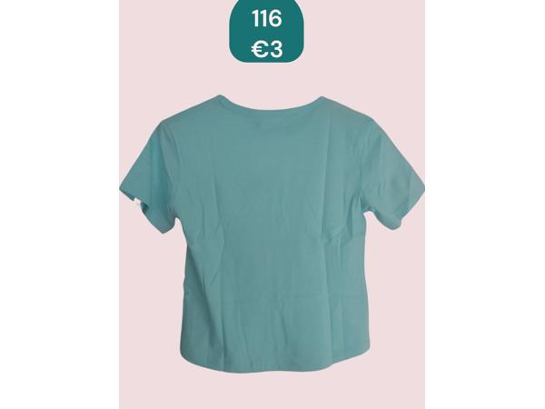 Glo-story t-shirt snoepmachine turquoise 116