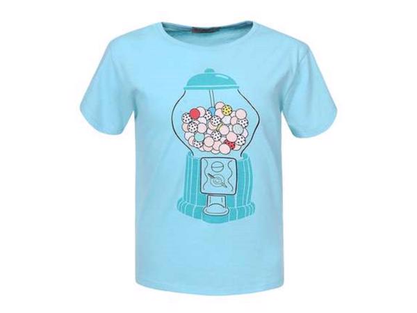 Glo-story t-shirt snoepmachine turquoise 116