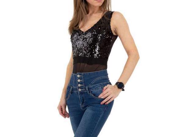 Glo-Story glitter lovers body zwart M/L