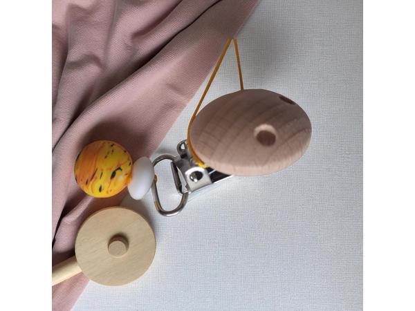 Gepersonaliseerde naam speenkoord oranje leeuwtje