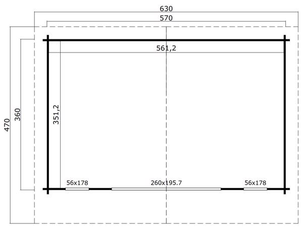NIEUW Modern tuinhuis Sussex 2 + Bifold Door 2600X1957