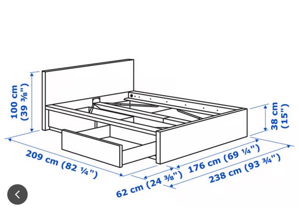 IKEA Malm Bedframe 160 x 200.