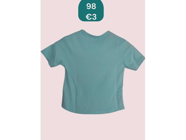 Glo-story t-shirt snoepmachine turquoise 98