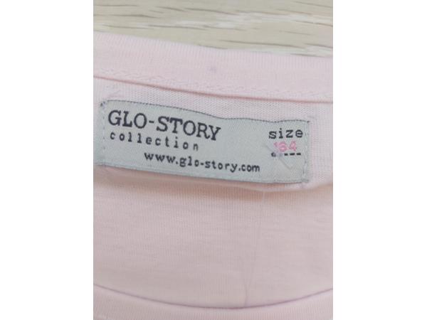 Glo-Story t-shirt gezichtje met bolletje roze 164