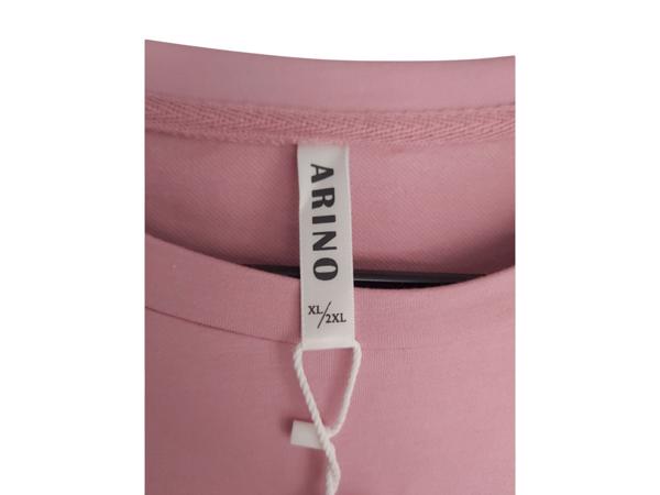 Sweat jurk strass steentjes roze L/XL