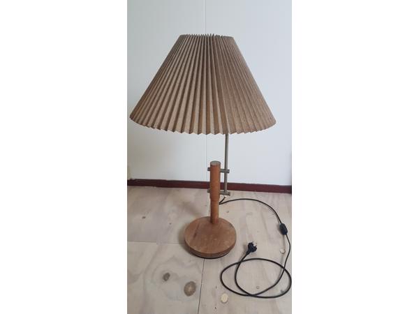 Vintage staande lamp met stoffen kap