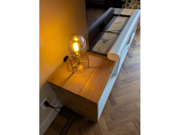 Tv meubel Besta met steigerhout