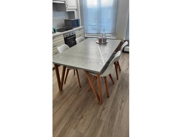 DESIGN TAFEL MET 4 STOELEN