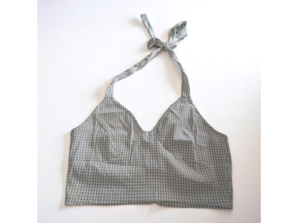 2 delige zomer set rok + top geruit groen L