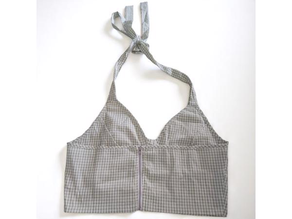 2 delige zomer set rok + top geruit groen L