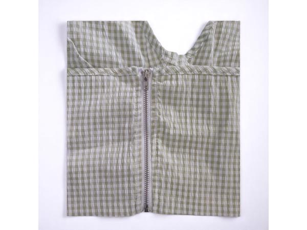 2 delige zomer set rok + top geruit groen L