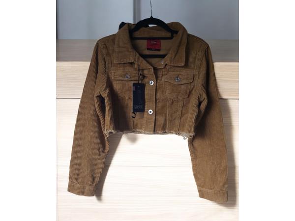 Daisy korte corduroy jas camel M