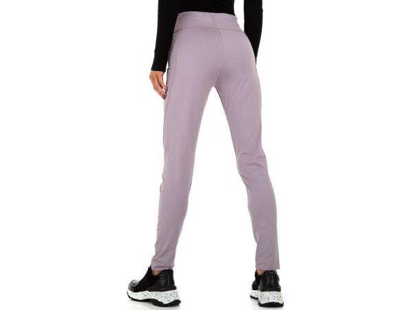 Fashion stretchy sport broek hoge taille lila paars S/M