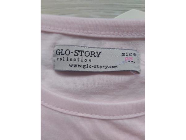 Glo-story T-shirt roze watermeloen glitter 98