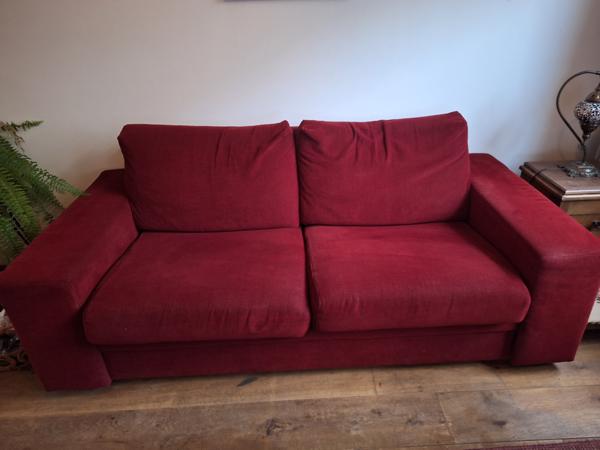 Tweezitsbankje rood