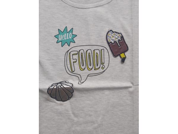 Glo-story t-shirt grijs hello food 146
