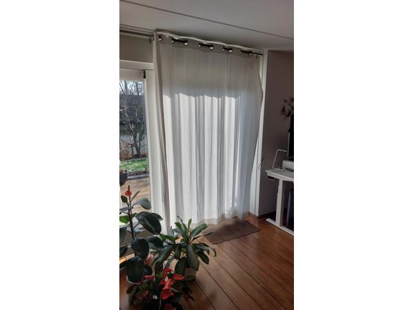 6x Witte gordijndelen