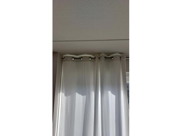 6x Witte gordijndelen