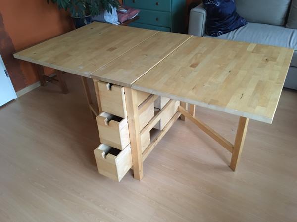 Inklapbare tafel met 6 laden