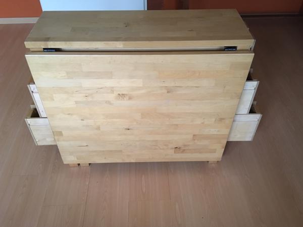 Inklapbare tafel met 6 laden