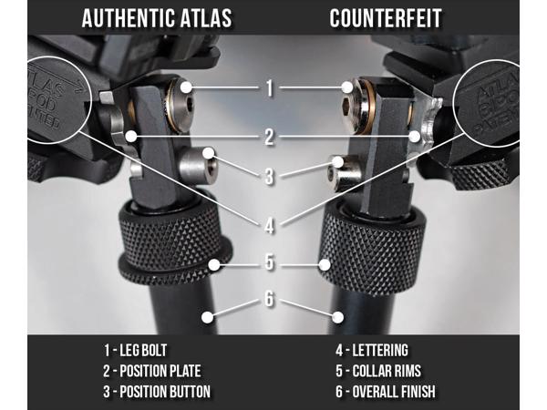 atlas bipod, een BT 65 - LW 17 een echte met prs systeem