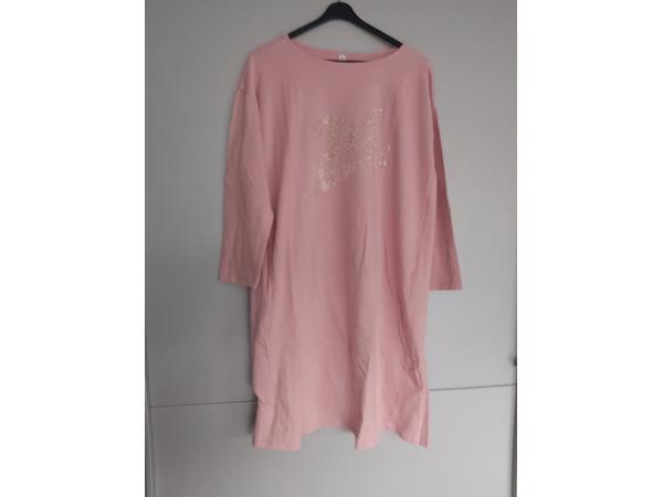 Arino sweatjurk motorcycle strass steentjes roze XL/XXL