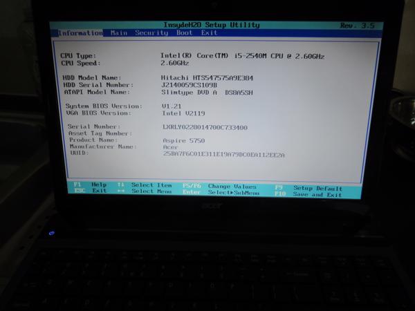 acer aspire 5750   i5